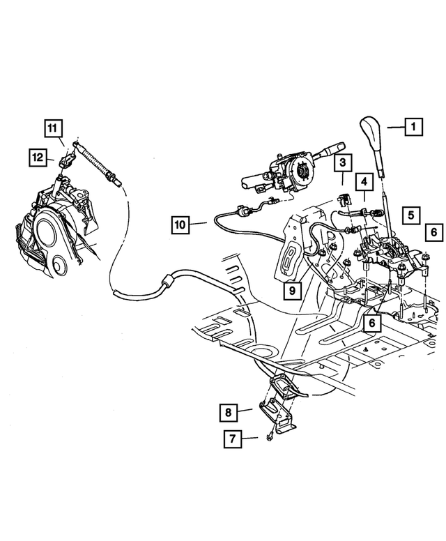 4668576AB - Automatic Transaxle 4 Speed: Gearshift Knob for Mopar Image