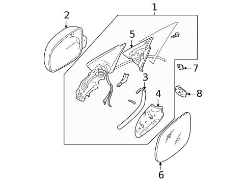 Outside Mirrors for 2003 Volkswagen Jetta #0
