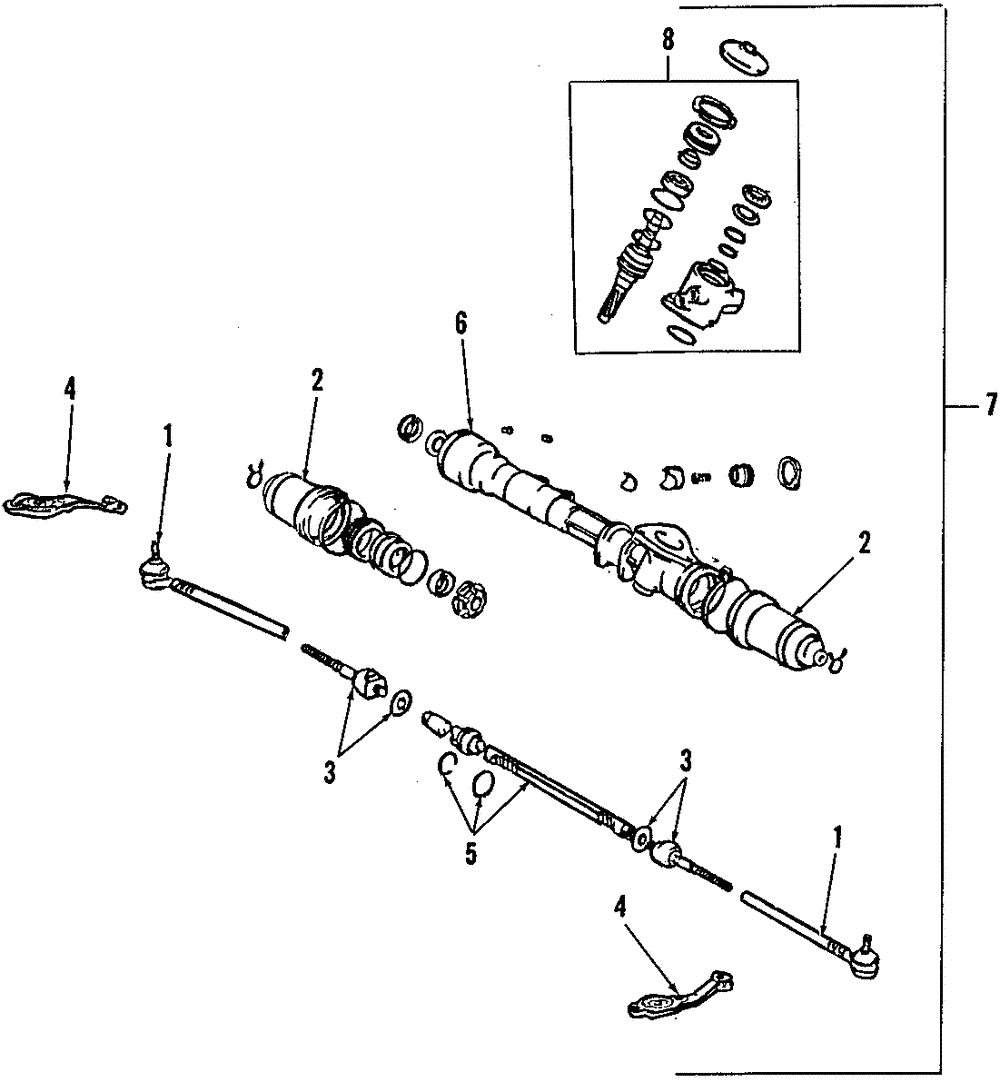 1986-1987 Toyota Corolla Tie Rod Boot 45535-20040 | Toyota