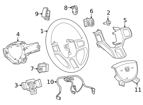 Steering Wheel & Trim for 2016 Ram 3500 #0