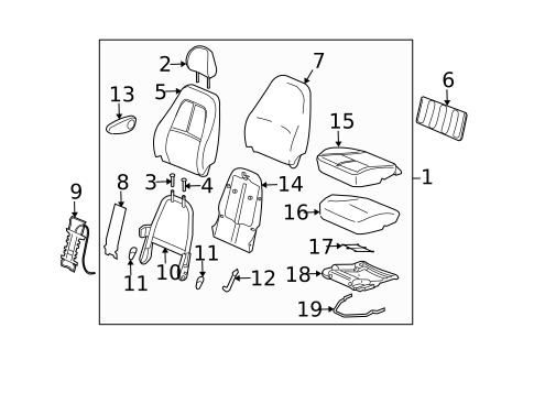 Front Seat Components for 2005 Saturn Vue #0