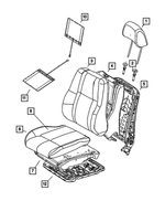 1JG771DVAA - Interior Trim: Front Headrest for Mopar Image