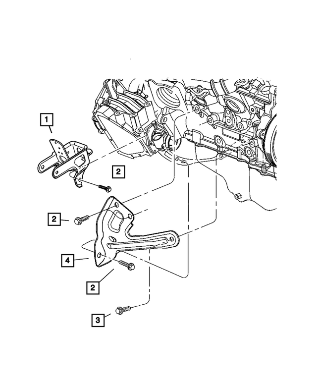 4861433AD - Engine Mounting: Transmission Support Bracket for Mopar Image