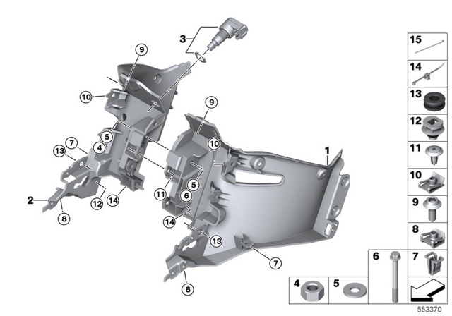 61345A78DC3 - Frame and Mounting Parts: Usb Charging Socket - Usb-C for BMW-Motorrad Image