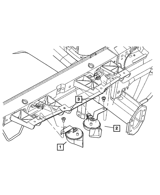 68054453AB - Electrical: Horn And Bracket for Mopar Image image