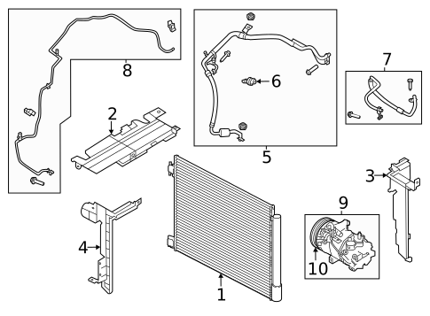 Condenser, Compressor & Lines for 2024 Nissan Sentra #0