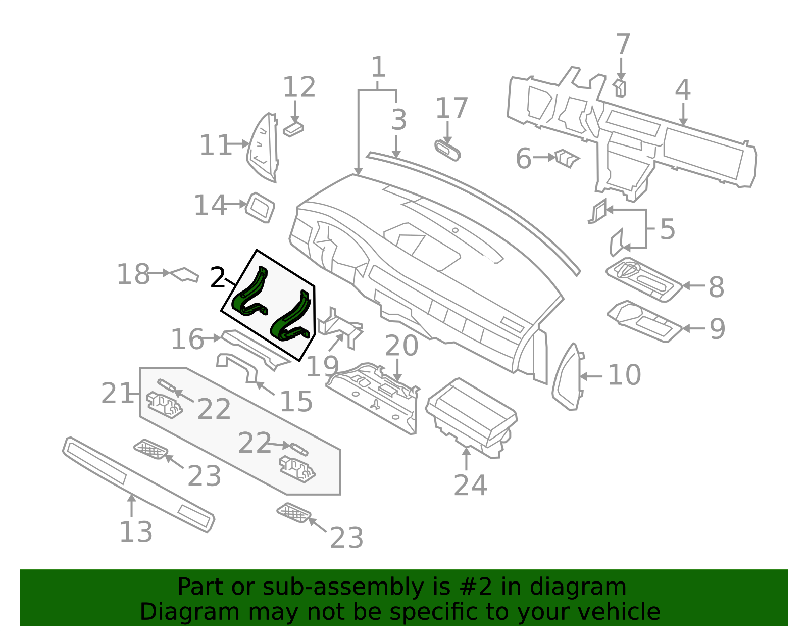 2007-2011 Volvo Instrument Panel Bracket - Driver's Side (LH) 30672738 ...
