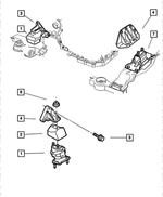 4593184AB - Engine Mounting: Engine Support Cushion, Right for Mopar Image