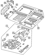 55395106AB - Body Sheet Metal Except Doors: Floor Pan for Mopar Image