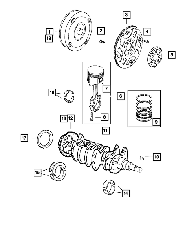 « R5093888AE – Engine 2.4L Four Cylinder (Turbo) : Couple Ensemble De Convertisseur pour Mopar Image »