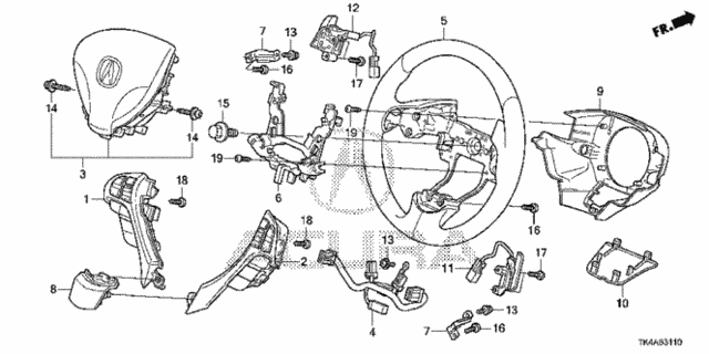 Steering Wheel (SRS) for 2013 Acura TL #0