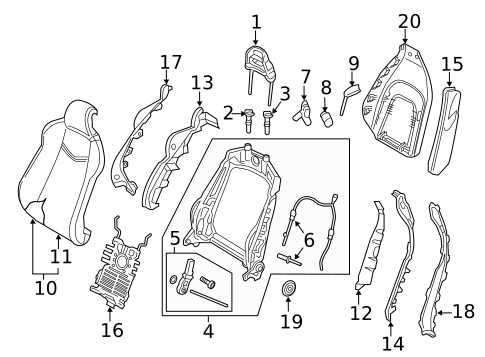 Front Seat Components for 2021 Audi TTS Quattro #0