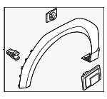 87711XA000 - Body: Wheel Opening Molding for Kia Image
