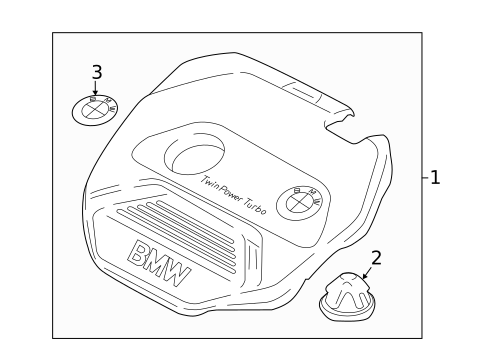 Engine Appearance Cover for 2019 BMW X1 #0