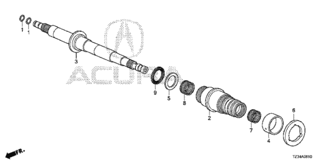 AT Secondary Shaft for 2019 Acura TLX #0