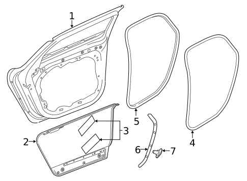 Door & Components for 2017 Volvo V90 Cross Country #3