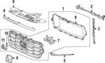 71120T90A40 - : Grille Assembly for Honda: Pilot Image