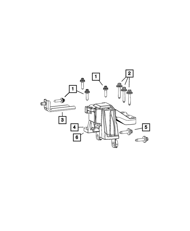 68201193AA - Engine: 6 Lobe External Head Bolt for Mopar Image