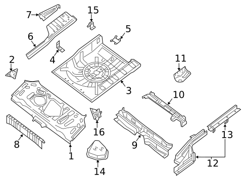 Rear Floor & Rails for 2013 Nissan Sentra #0