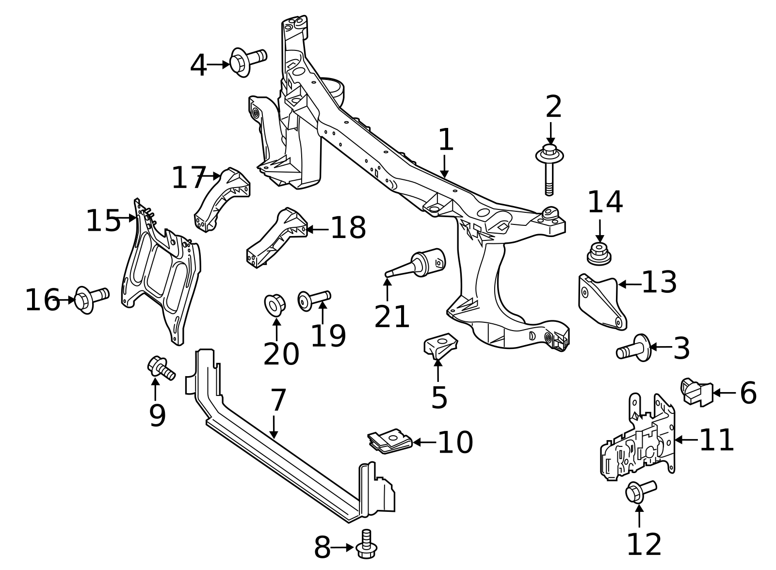447-880-11-03 - Radiator Support 2016-2023 Mercedes-Benz Metris