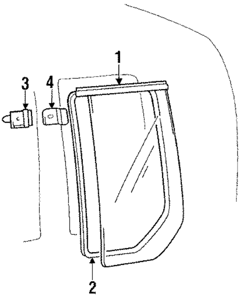 Side Glass for 1990 Mitsubishi Mighty Max #0