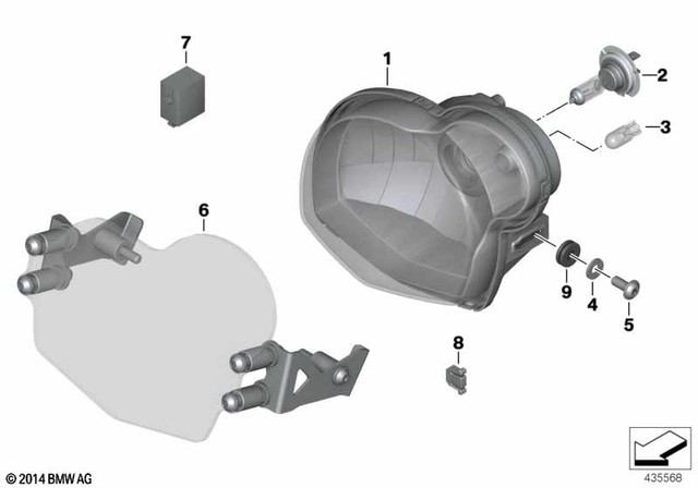 63127696880 - : Headlight for BMW-Motorrad Image