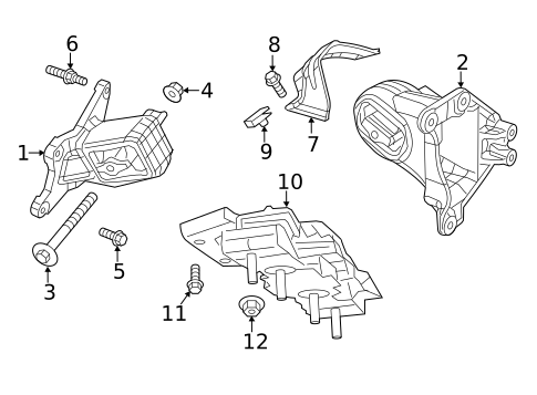 Engine & Trans Mounting for 2018 Jeep Wrangler JK #0