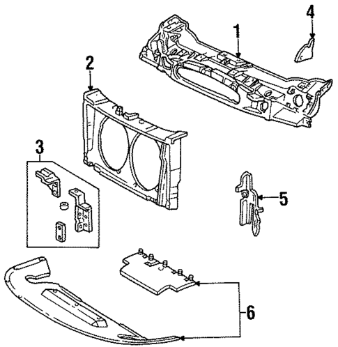 Radiator Support for 1996 Mercury Sable #0