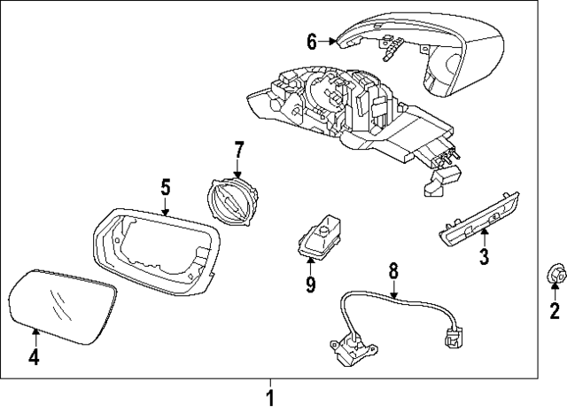 87620T1CC0 - : Mirror Assembly for Hyundai Image
