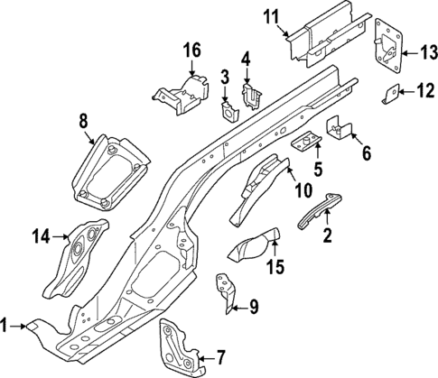 Floor Side Members for 2025 Audi RS3 #1