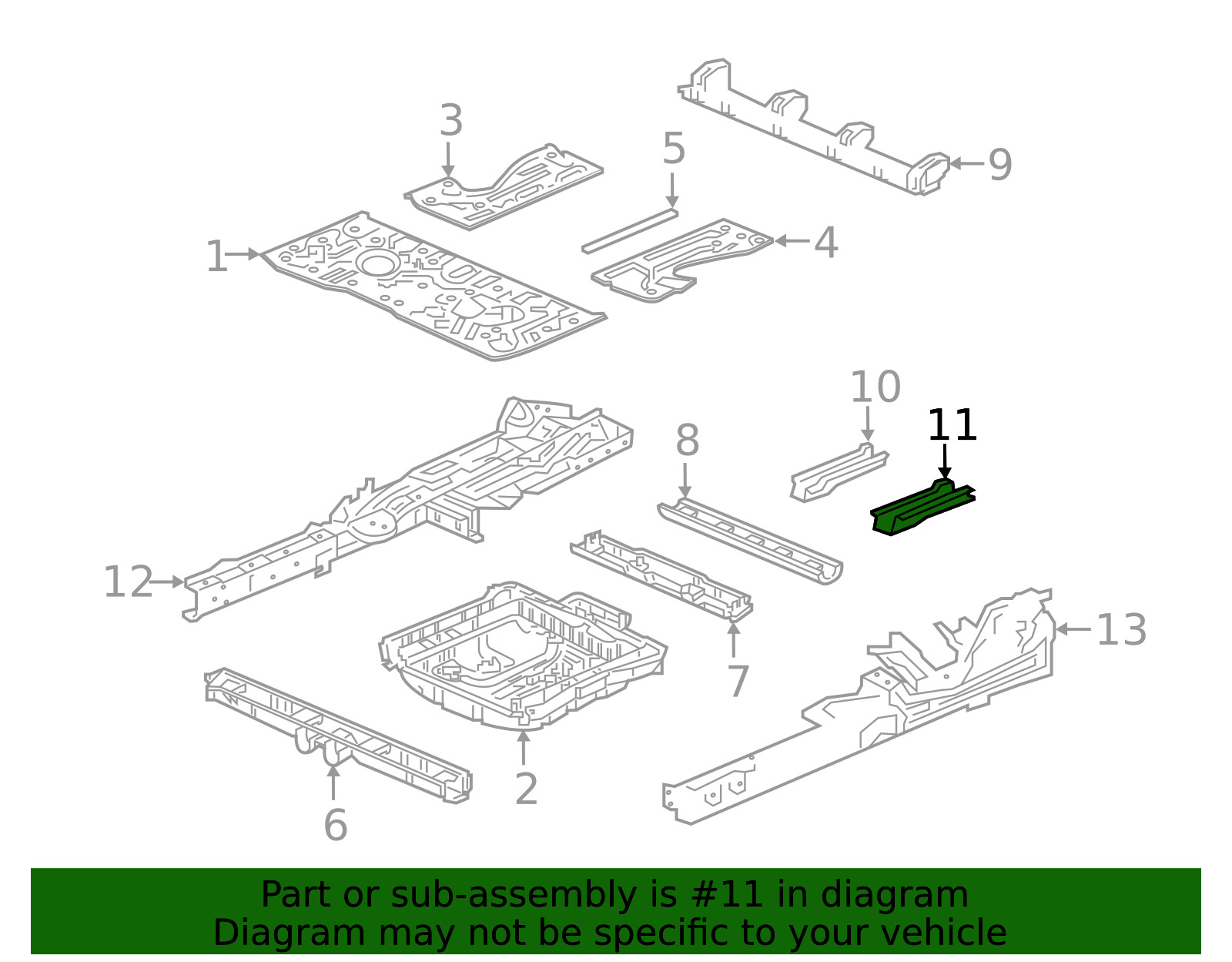 65690-THR-A00ZZ - High-Quality Floor Pan Crossmember Bracket for 2018 ...