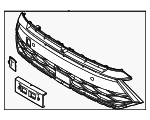 86350L1BR0PNF - Body: Grille Assembly for Hyundai: Sonata Image
