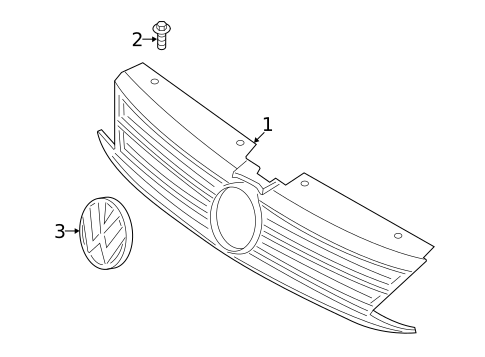 Grille & Components for 2015 Volkswagen Jetta #1