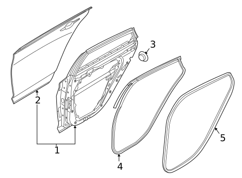 Door & Components for 2024 Hyundai Sonata #1