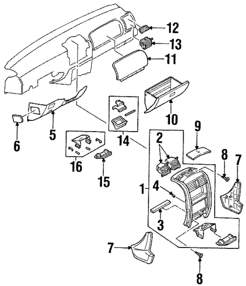 Instrument Panel Components for 2004 Isuzu Axiom #0