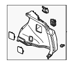 64730F6020C0 - Body: Lower Quarter Trim for Lexus: NX250, NX350, NX350h, NX450h+ Image