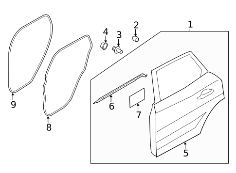 Door & Components for 2018 Lincoln MKC #1