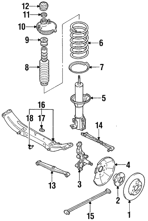snd-m様 Rear Suspension for 1992 Mazda Protege | Palladino Mazda Parts