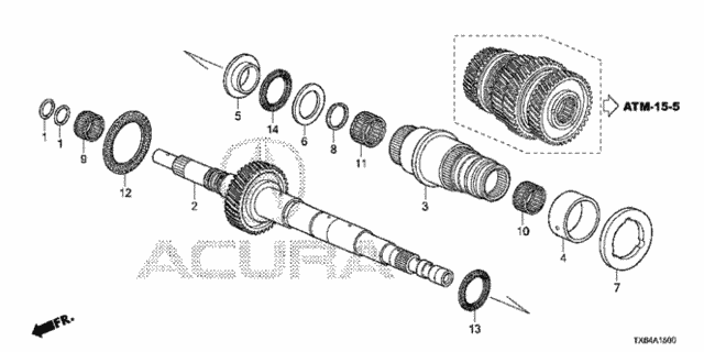 AT Mainshaft (DCT) for 2017 Acura ILX #0