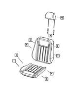 1ET851DVAA - : Front Seat Back Cover, Left for Mopar Image