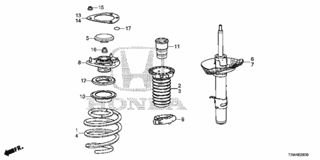 Front Shock Absorber for 2014 Honda Accord #0