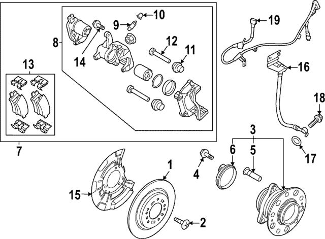 59795CW050 - : ABS Wheel Speed Sensor Wiring Harness for Kia Image