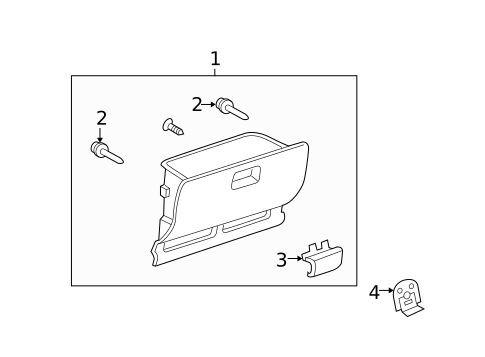 Glove Box for 2005 Scion xA #0