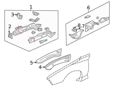 Structural Components & Rails for 1994 Chevrolet Camaro #0