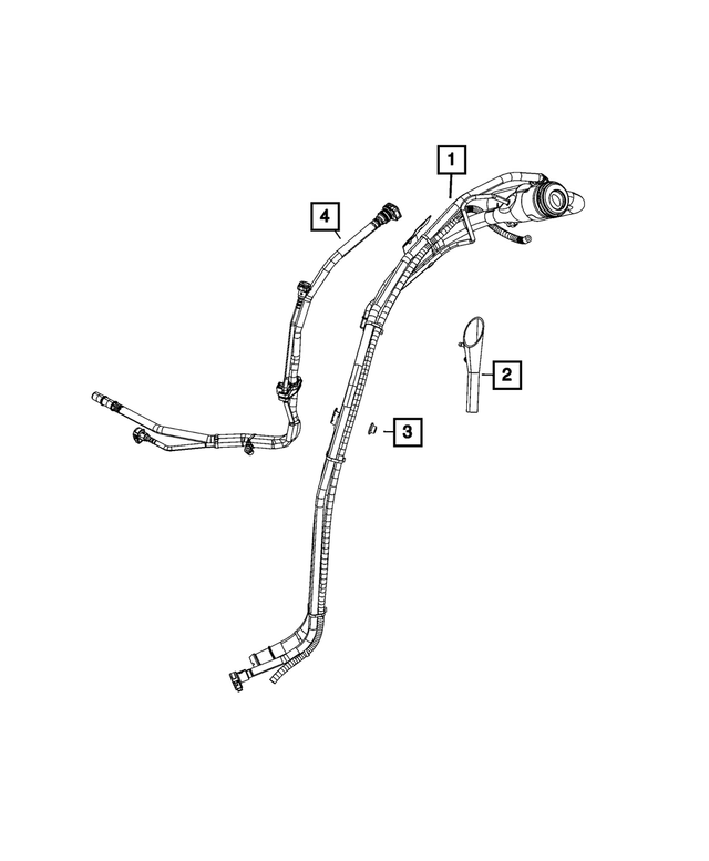 68402169AB - Fuel and Accelerator Pedal: Fuel Filler Vent Hose for Mopar Image image