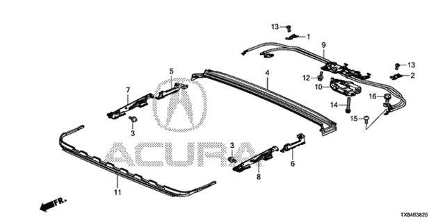 Roof Slide Components for 2013 Acura ILX #0