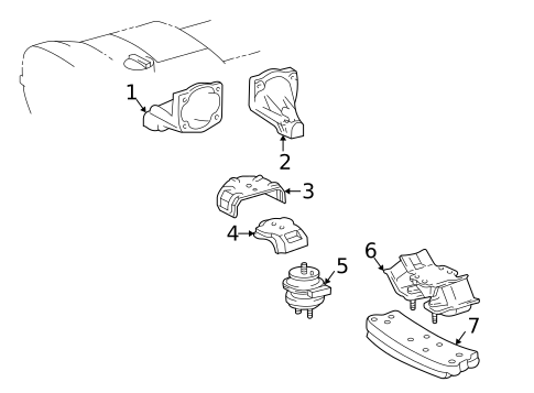 Engine & Trans Mounting for 2001 Lexus IS300 #0