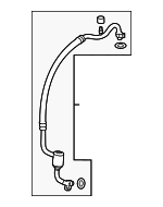8031231MA01 - HVAC: Front Suction Hose for Acura Image
