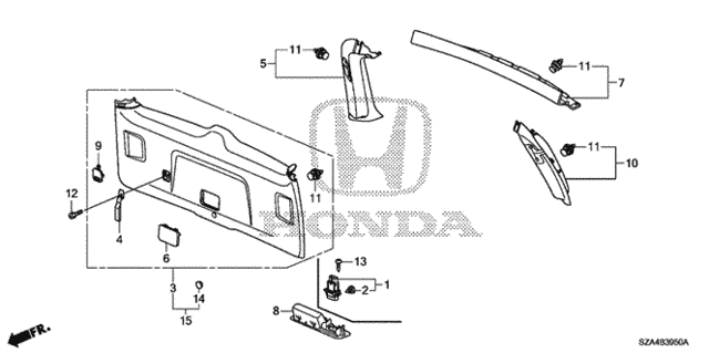 Tailgate Lining for 2012 Honda Pilot #0