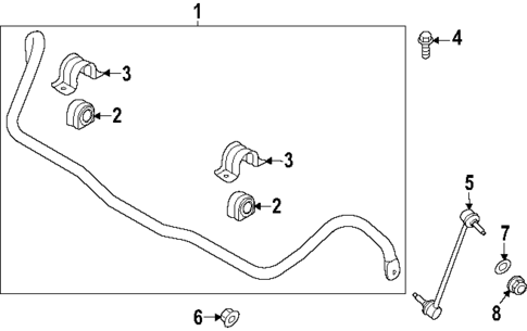 Stabilizer Bar & Components for 2025 Genesis GV80 Coupe #0